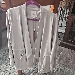 Thread & Supply womens sz large light grey, light weight jacket. Dressy, NWTS!
